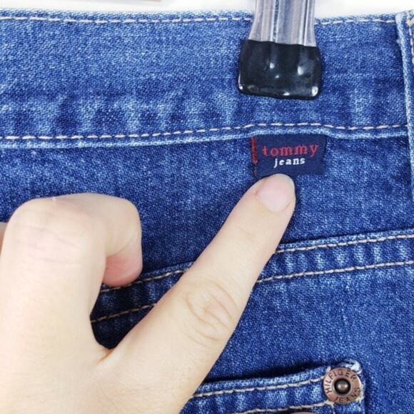 Vintage Tommy Hilfiger 90's Denim Front Slit Skirt - Picture 5 of 7